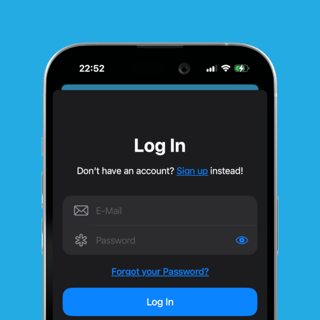 Anmeldung Screenshot