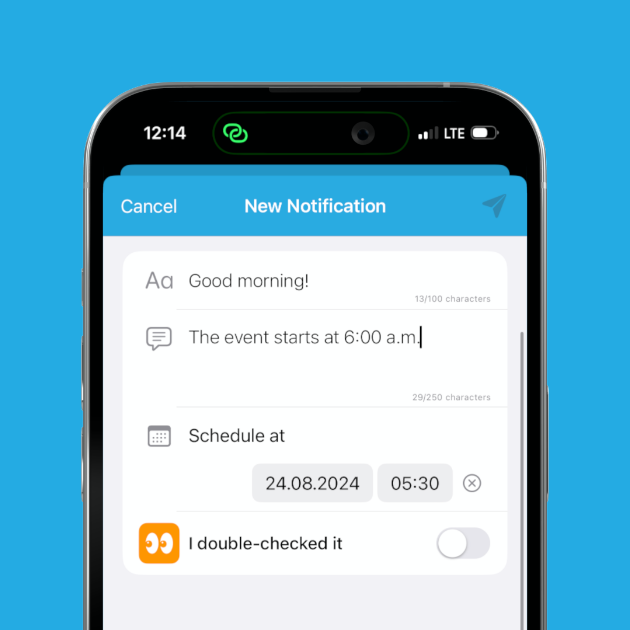 Geplante Benachrichtigungen Screenshot