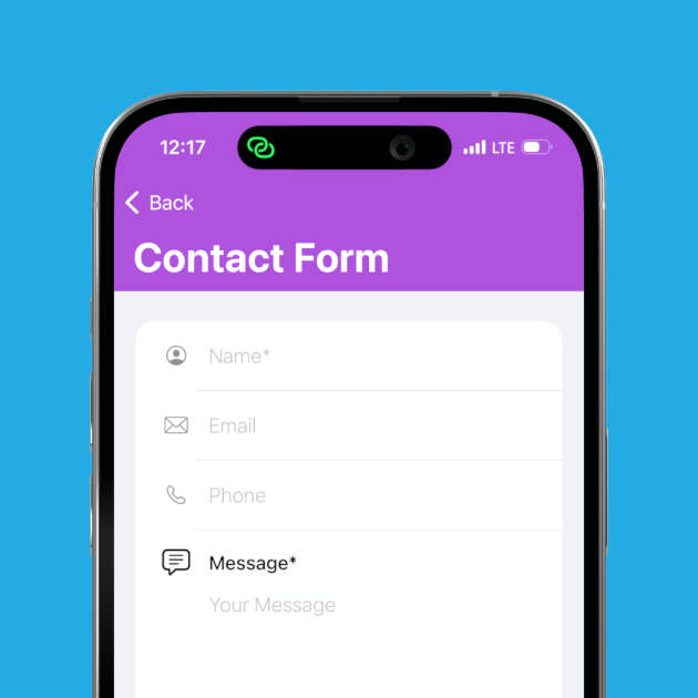 Kontaktformular Screenshot