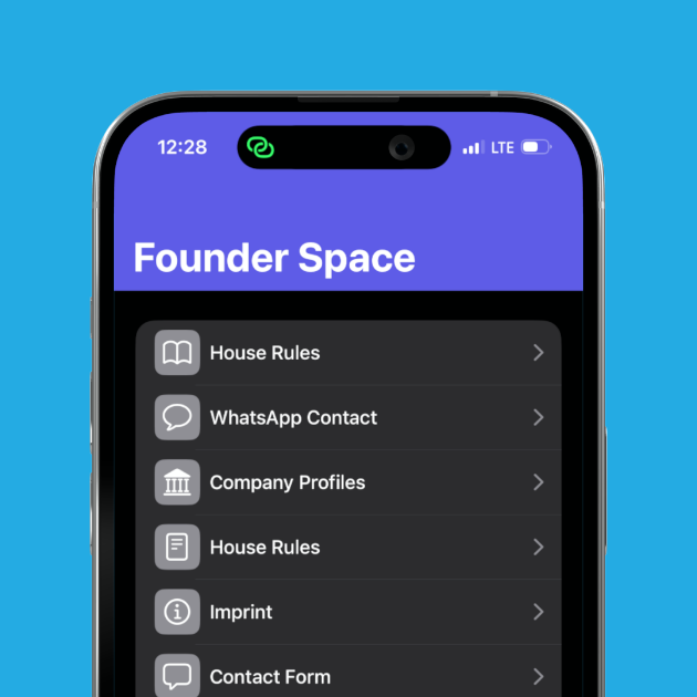 Funktionsliste Screenshot