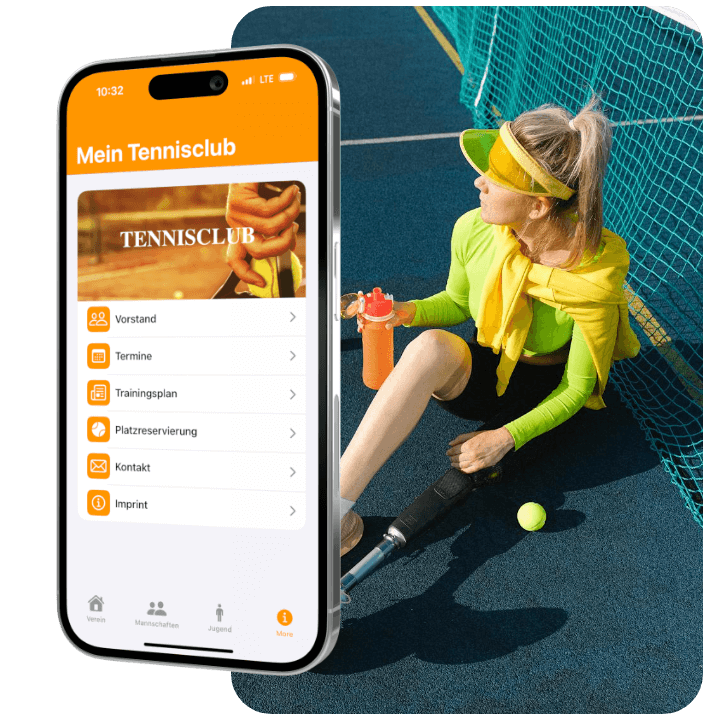 Tennis Vereinsapp Vorschau